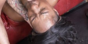 Black Amateur Ghetto Whore Getting White Cock In Her Mouth