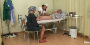 sexy nurse in love with grandpa
