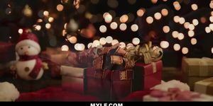 MYLF - Blonde Milf Sucks Off Her Stepsons For Christmas