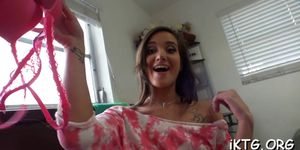 Teen bimbo blows then fucks - video 4