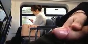 Cock Flash Beside Asian Woman On Train