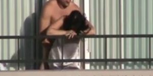 couple fucks on hotel balcony