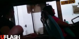 dickflash for teen on bus