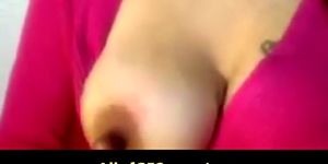 Sexy Latina Showing Her Huge Boob