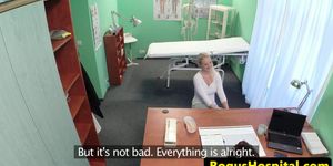 FAKEHUB - Busty euro doggystyle fucked in drs office