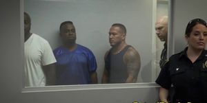 Black thug cock raided by mean femdom cops