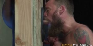 Ripped group at gloryhole