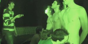 Straight teen amateurs bj initiation into frat house