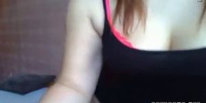 Hot redheaded milf rubs and teases on cam