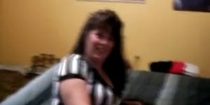 Tattooed guy fucks his busty wife on camera