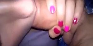 Girlfriend plays with my dick till cumshot