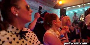 Sexy chicks get totally crazy and nude at hardcore party