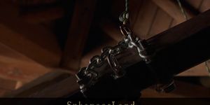 SUBSPACELAND - Chained Submissive Slave Bondage Deepthoat Cumshot