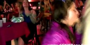 CFNM guy sucked in public by amateur party babes