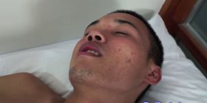 Asian doctor rimming twink close up