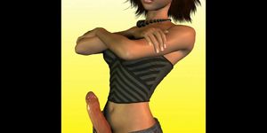 DICKGIRLS 3D - Dickgirl mit einem Hardon