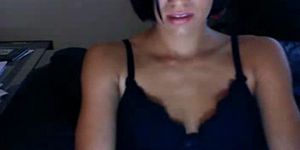 sexy girl strips and masturbates on webcam