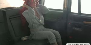 Huge boobs redhead passenger cum sprayed