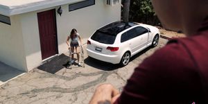 Teen with a walker gets a lot of help from a neighbor (Melissa Moore, Walker, Melissa)