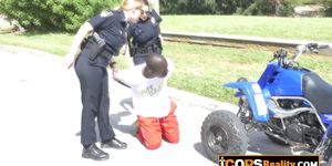 Black dude with fat and long dick gets rode by these cops