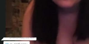 Russian girls on chatroulette shows tits and plays with pussy for me