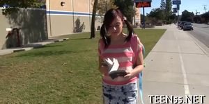 Teen tries her biggest dick ever - video 23
