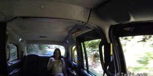 Hot teen tourist fucking in London fake taxi