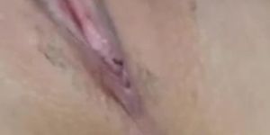 Teen with sexy black nails masturbate pink pussy