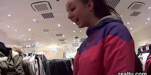Exceptional czech girl is seduced in the hypermarket and nailed in pov
