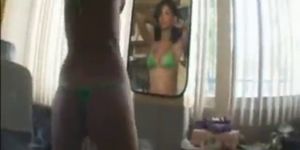 Karla Spice (green bikini and showing tits)