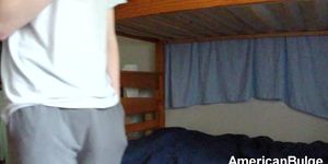 Straight Roommate Walks into Room with Huge Bulge