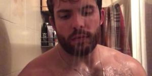 Sexy muscle Bear shower