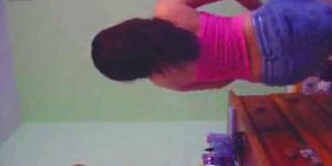 Great tits on this hottie dancing on webcam - video 1