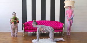 pink couch