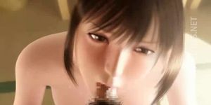 Horny 3D anime babe swallows cum - video 1