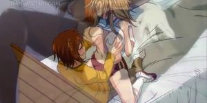 Große Brustwarze Hentai Mädchen Muschi Hardcore im Bett genagelt