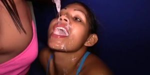 Dirty nasty Latina thots spitting on each other ig @azzlickernazty_ (Fetish Fatale, Nestee Shy)