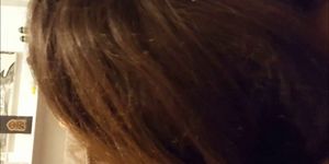 Horny brunette MILF POV blowjob - video 1