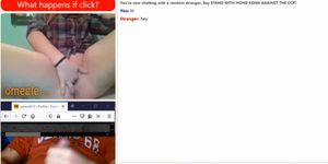 Omegle Horny Girl Moaning and she came with me