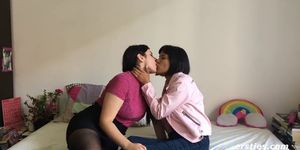lesbian couple playing with their magic wand
