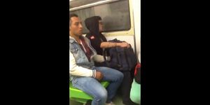 Jerks off in train