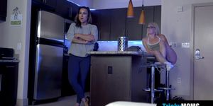 MILF stepmom challenging a teen who can suck better (Katie Kush, Aubrey Black)