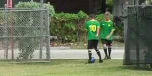 CJXXX - Sporty gay twinks fucking after soccer game