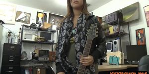 Petite rocker railed by nasty pawn dude at the pawnshop