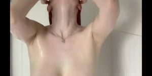 Hot Big Boobs Ginger Taking A Shower