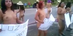 Sexy Naked Mexican Protesters