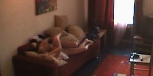 Voyeur fucking on couch