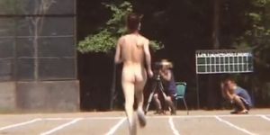 Asian girls run a nude track and field part2