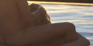 lezzies licking pussies next to pool - video 3