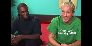 BLACKS ON BOYS - A funny white guy and a hung black stud having sex